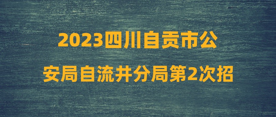 2023四川自貢市公安局自流井分局第2次招聘警務(wù)輔助人員36人公告