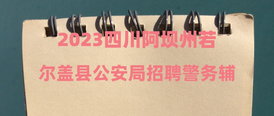 2023四川阿壩州若爾蓋縣公安局招聘警務輔助人員公告（20人）