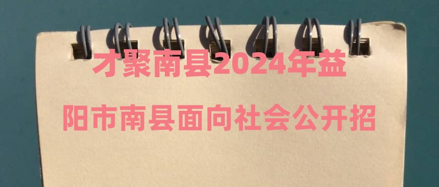 才聚南县2024年益阳市南县面向社会公开招聘教师公告