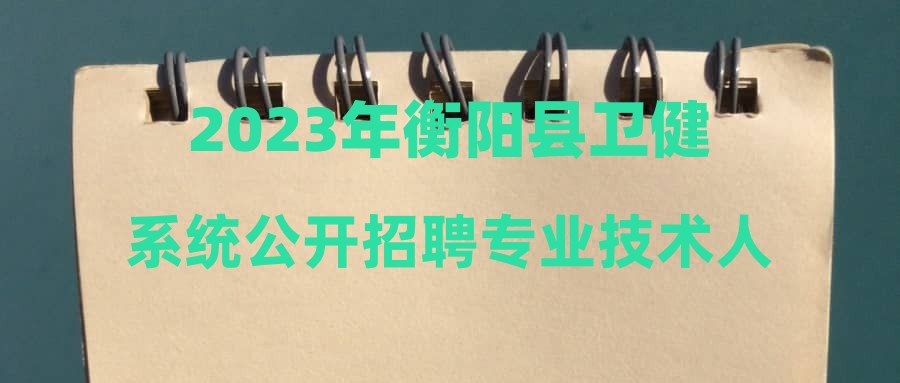 2023年衡阳县卫健系统公开招聘专业技术人员面试成绩及综合成绩公示