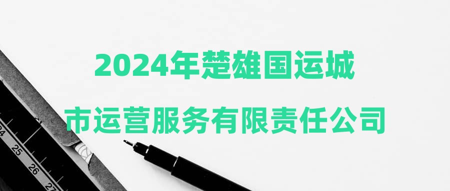 2024年楚雄国运城市运营服务有限责任公司招聘劳务派遣人员公告