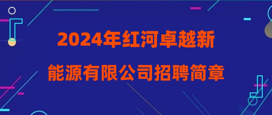 2024年红河卓越新能源有限公司招聘简章