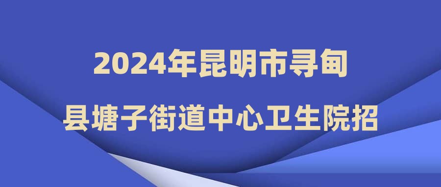 2024年昆明市尋甸縣塘子街道中心衛(wèi)生院招聘鄉(xiāng)村醫(yī)生專業(yè)技術人員公告