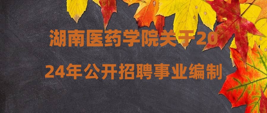 湖南醫(yī)藥學院關(guān)于2024年公開招聘事業(yè)編制高層次人才考試安排的公告(4)