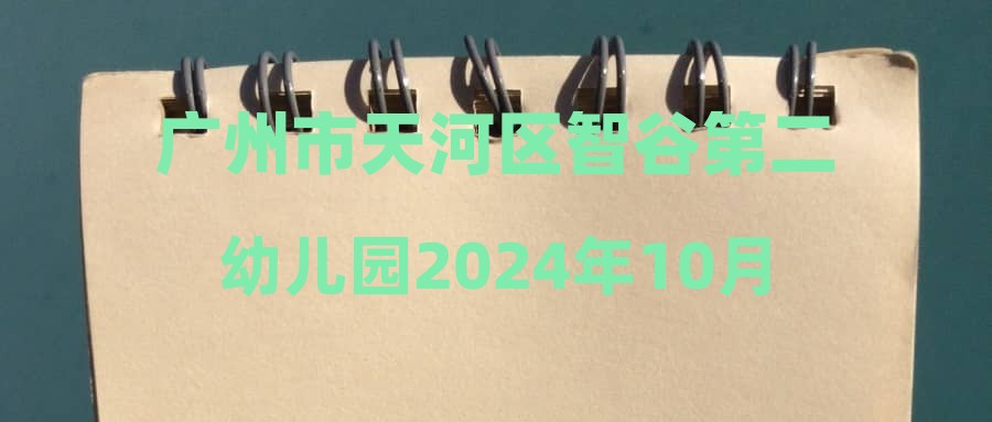 廣州市天河區(qū)智谷第二幼兒園2024年10月編外聘用制教輔人員結(jié)構(gòu)化面試公告