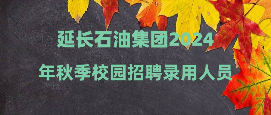 延长石油集团2024年秋季校园招聘录用人员公示(第二批)