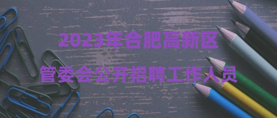 2023年合肥高新区管委会公开招聘工作人员面试成绩暨考试总成绩的公示