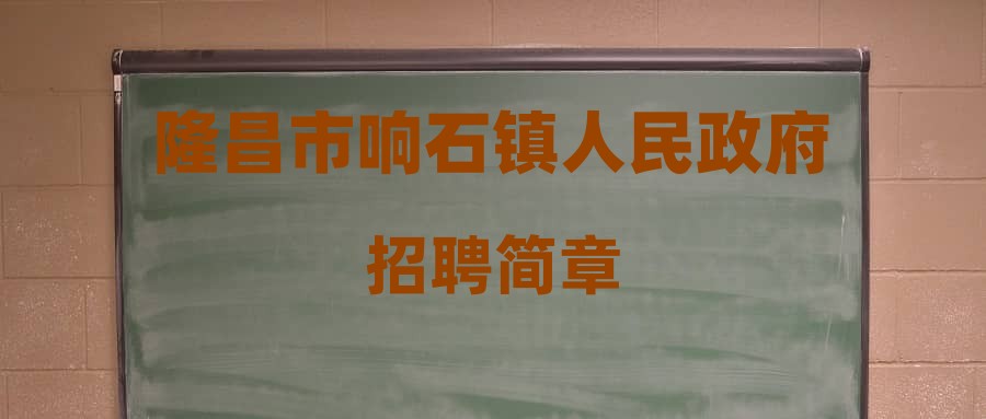 隆昌市响石镇人民政府招聘简章